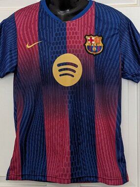 Barcelona 25/26 Home Soccer Shirt with Lamine Yamal 19 Printing .